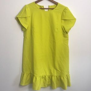 neon yellow flowy dress